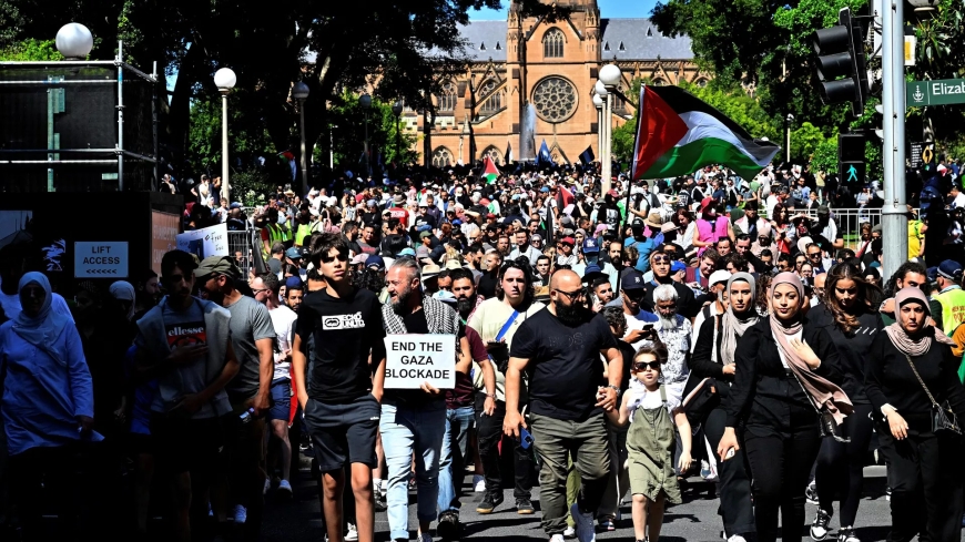 Шествие в поддержку Палестины в Австралии